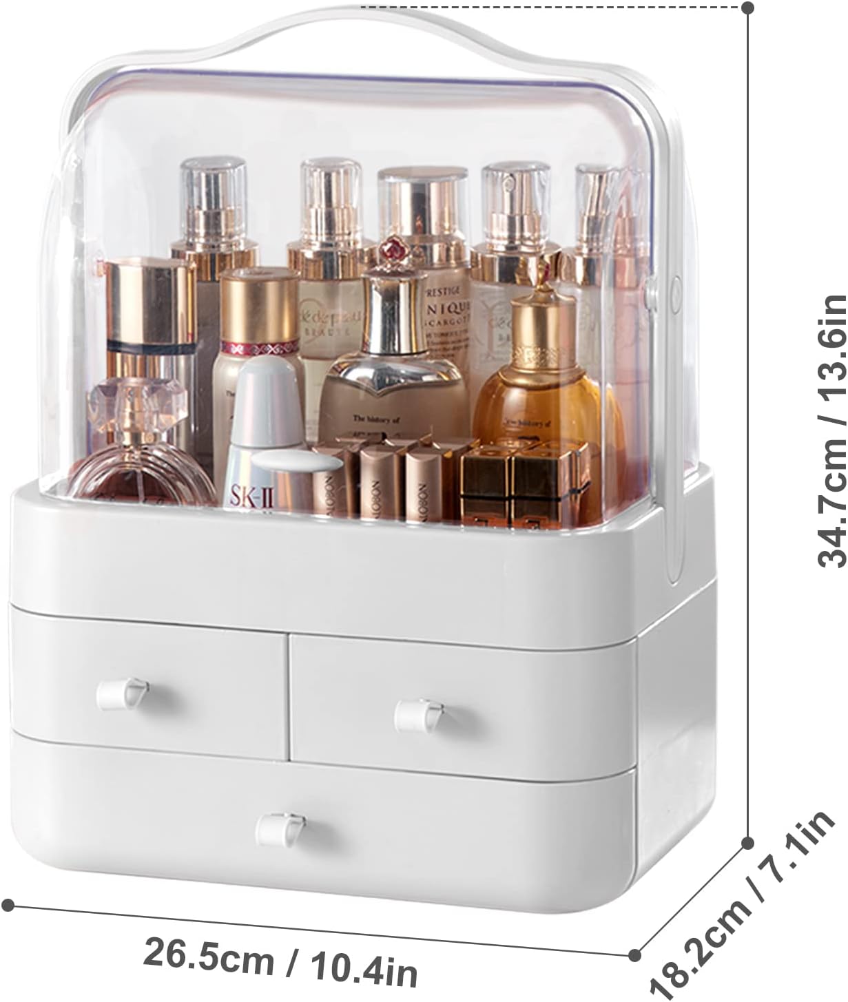Makeup Organizer Box with Drawers for Vanity