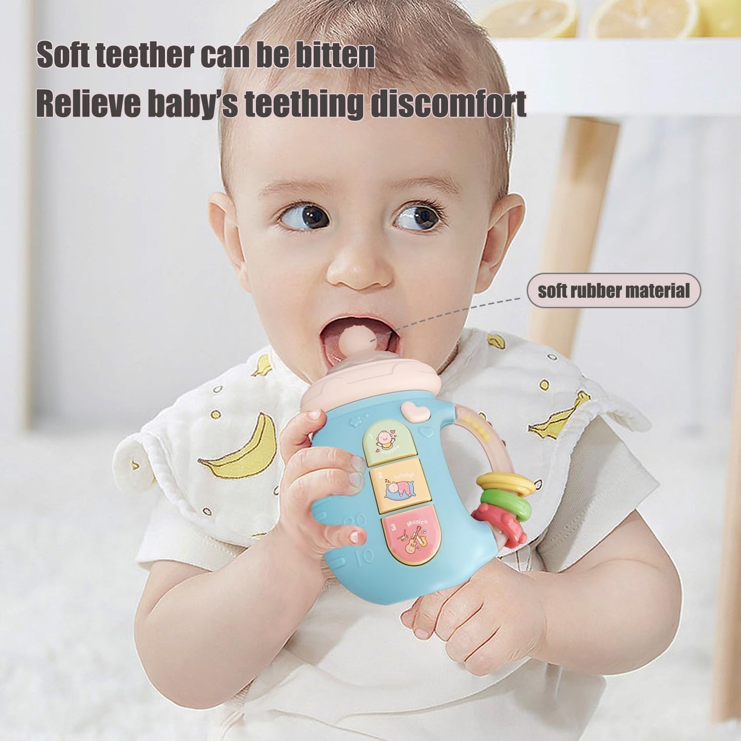 Baby Musical Feeding Bottle Teether Toy