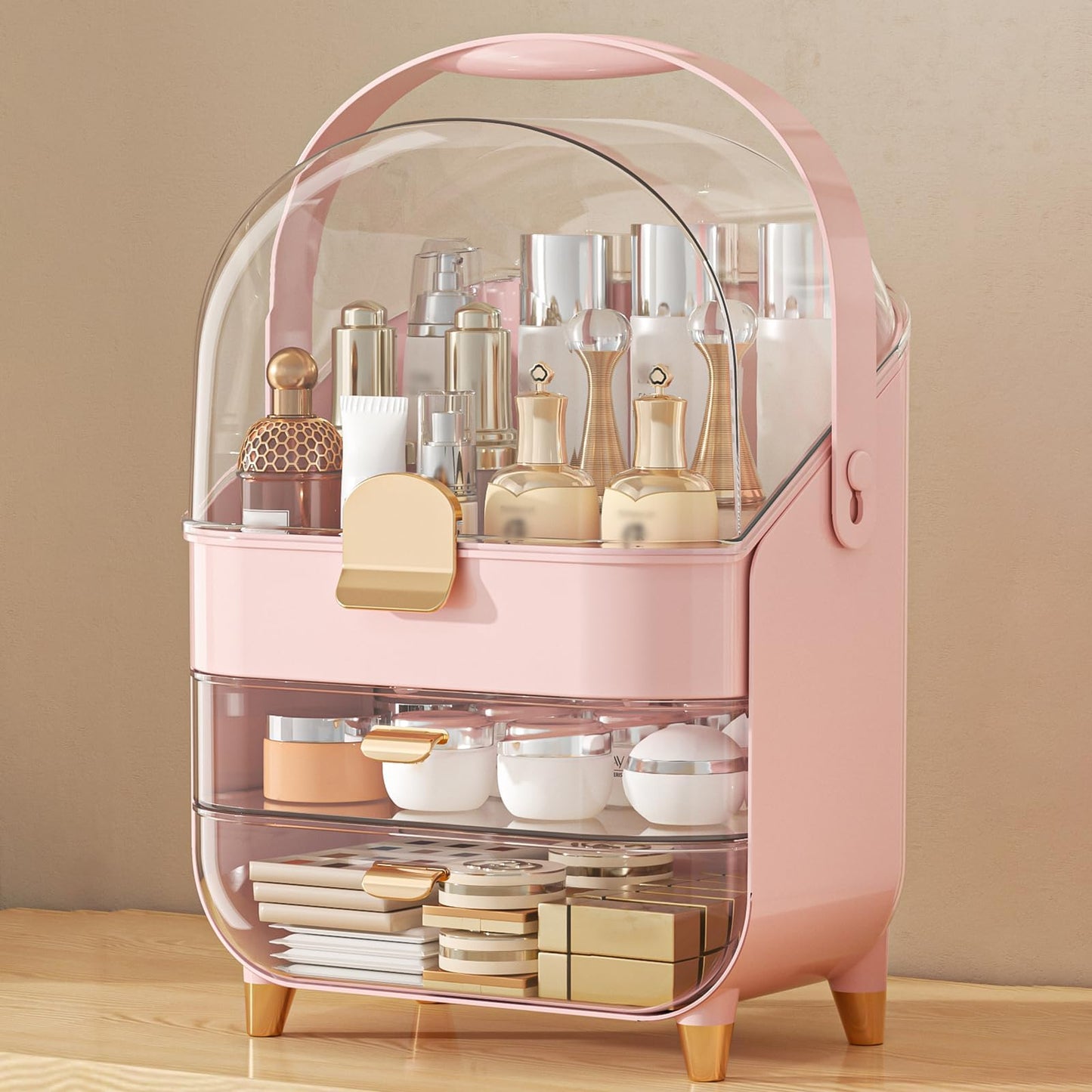 Acrylic Cosmetic Storage Box - Makeup Organizer Countertop