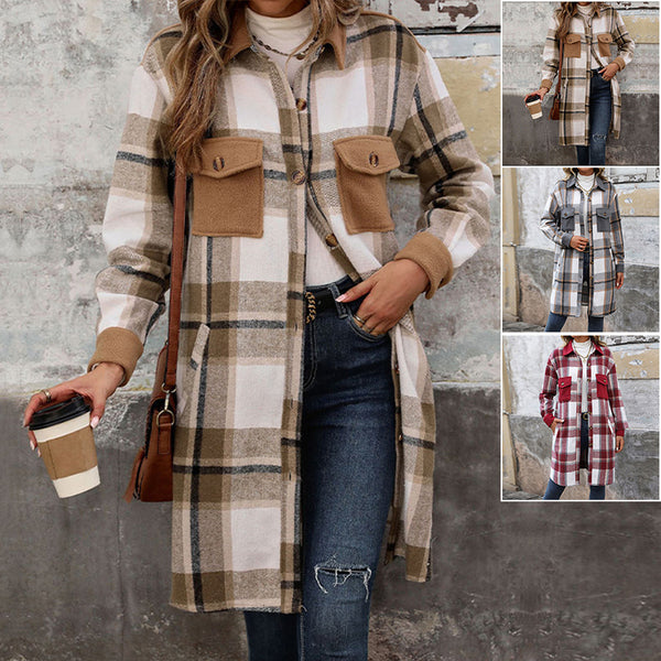 Women's Long Coat With Pockets  Winter Jacket Outwear