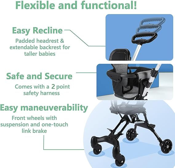 Foldable Stroller for Baby – Lightweight Baby Stroller Pram