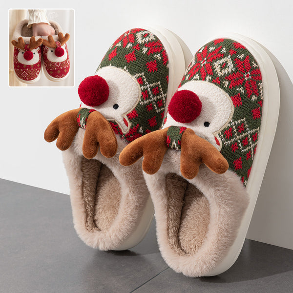 Cute Christmas Slippers Winter Bedroom Home Slippers For Women