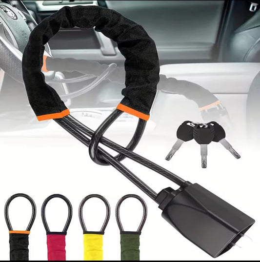 Universal Car Steering Wheel Lock with Seat Belt
