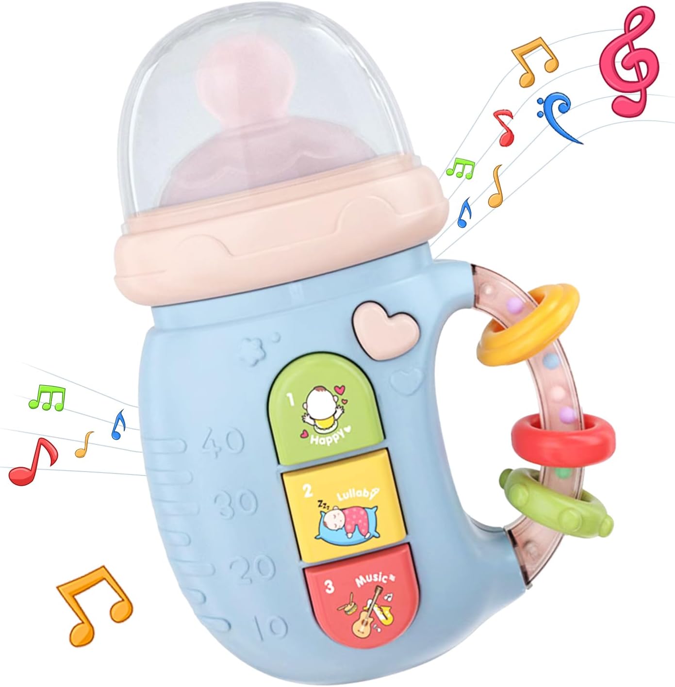 Baby Musical Feeding Bottle Teether Toy