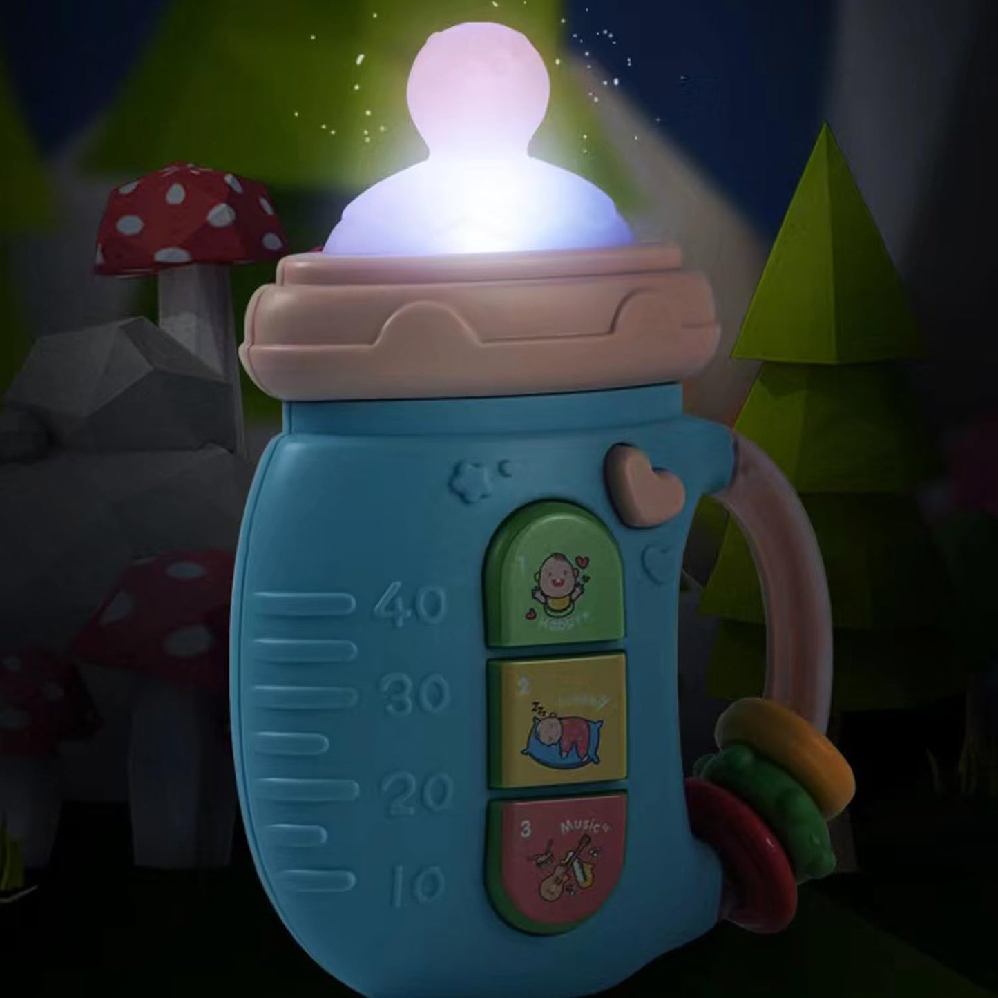 Baby Musical Feeding Bottle Teether Toy