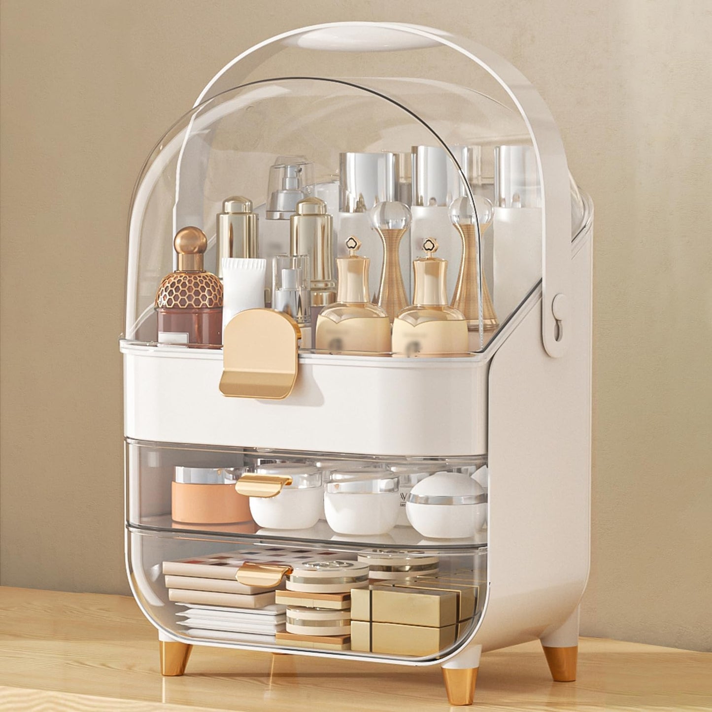 Acrylic Cosmetic Storage Box - Makeup Organizer Countertop