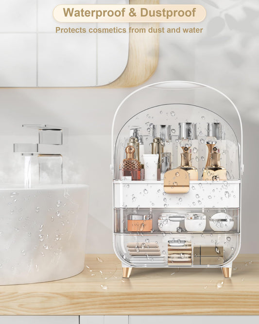 Acrylic Cosmetic Storage Box - Makeup Organizer Countertop
