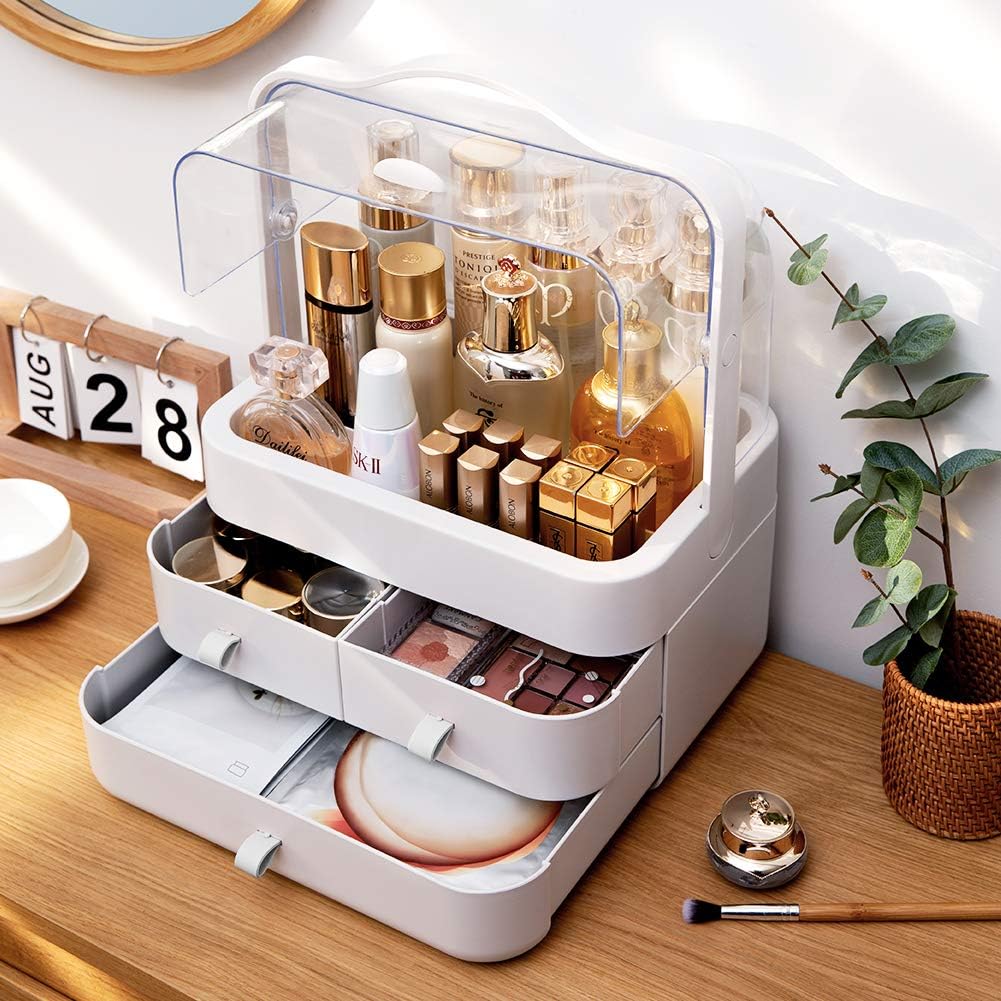 Makeup Organizer Box with Drawers for Vanity