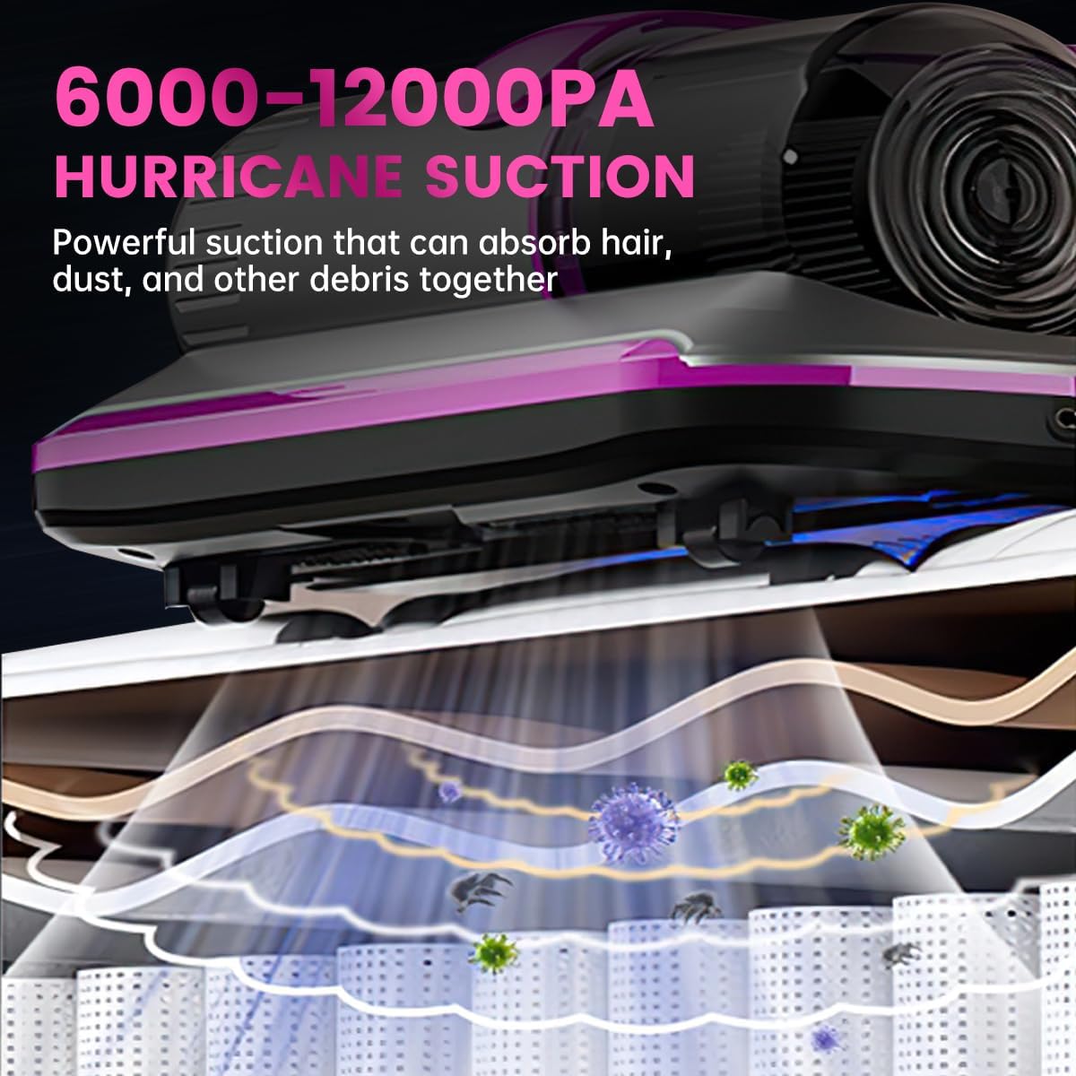 Wireless Handheld Bed Vacuum Cleaner with UV-C Light