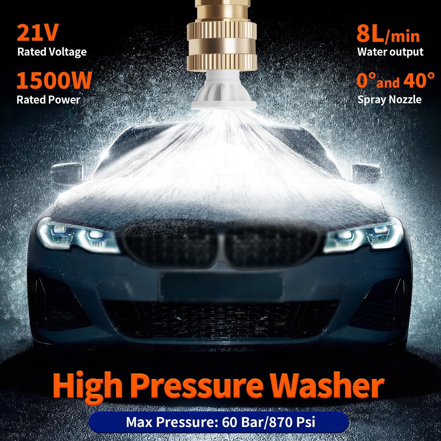 Cordless Electric Pressure Washers Gun for Car