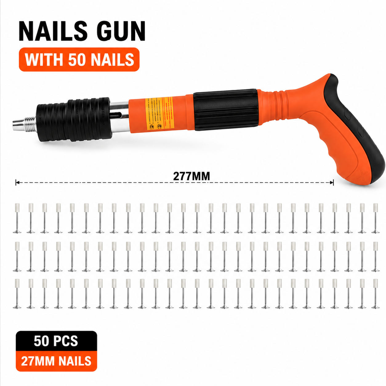Adjustable Manual Nail Gun for Concrete, Woodworking Decoration Nailer Gun