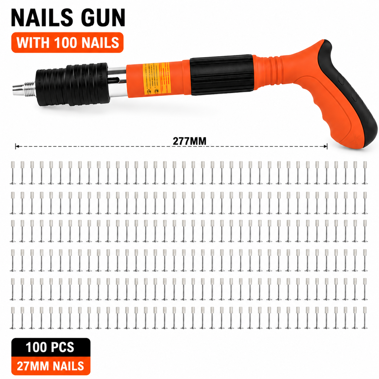 Adjustable Manual Nail Gun for Concrete, Woodworking Decoration Nailer Gun