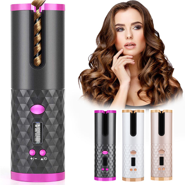 Women Portable Hair Curling Iron LCD Display