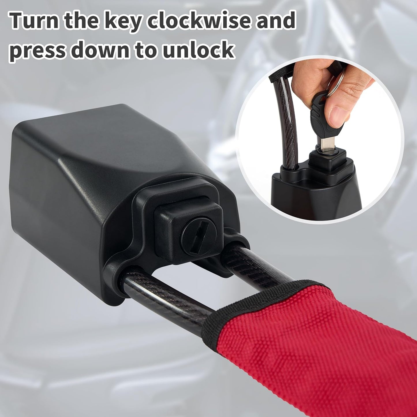 Universal Car Steering Wheel Lock with Seat Belt