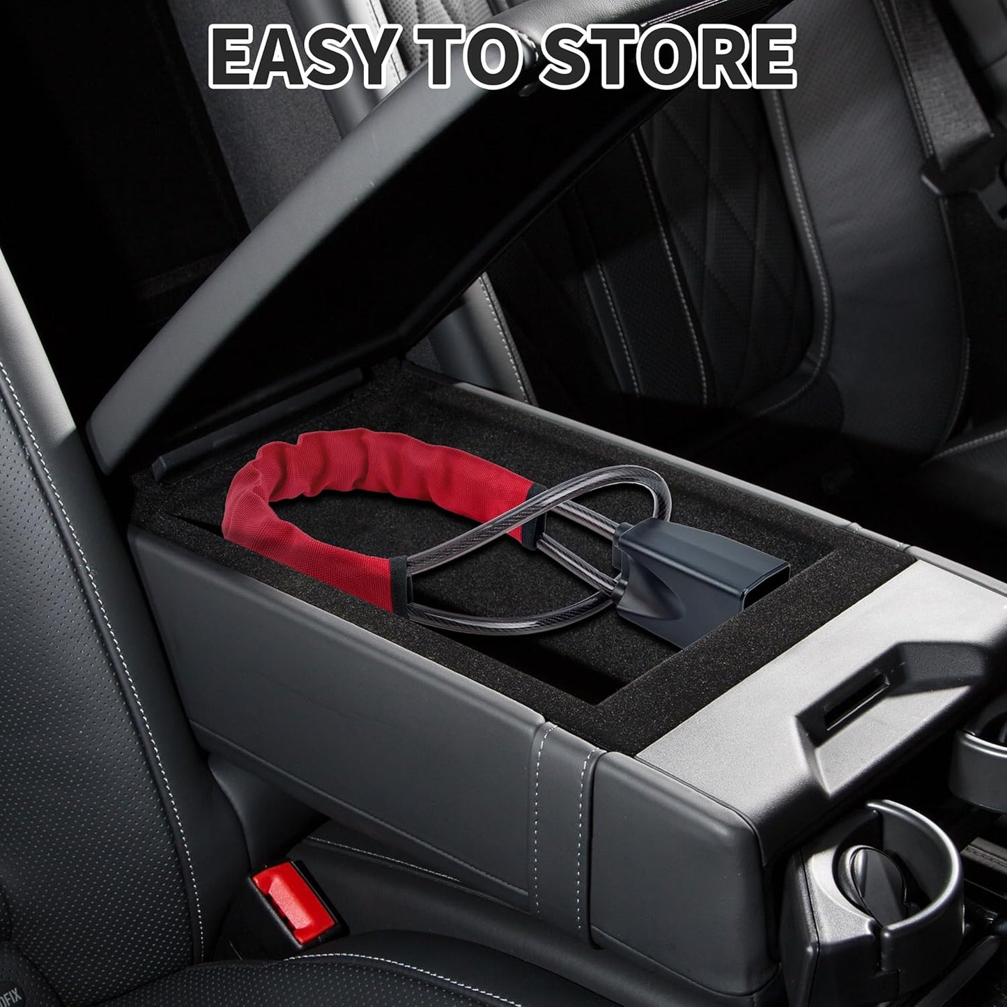 Universal Car Steering Wheel Lock with Seat Belt