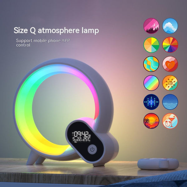 Q Light Digital Display Alarm Clock Bluetooth Audio Intelligent Wake-up