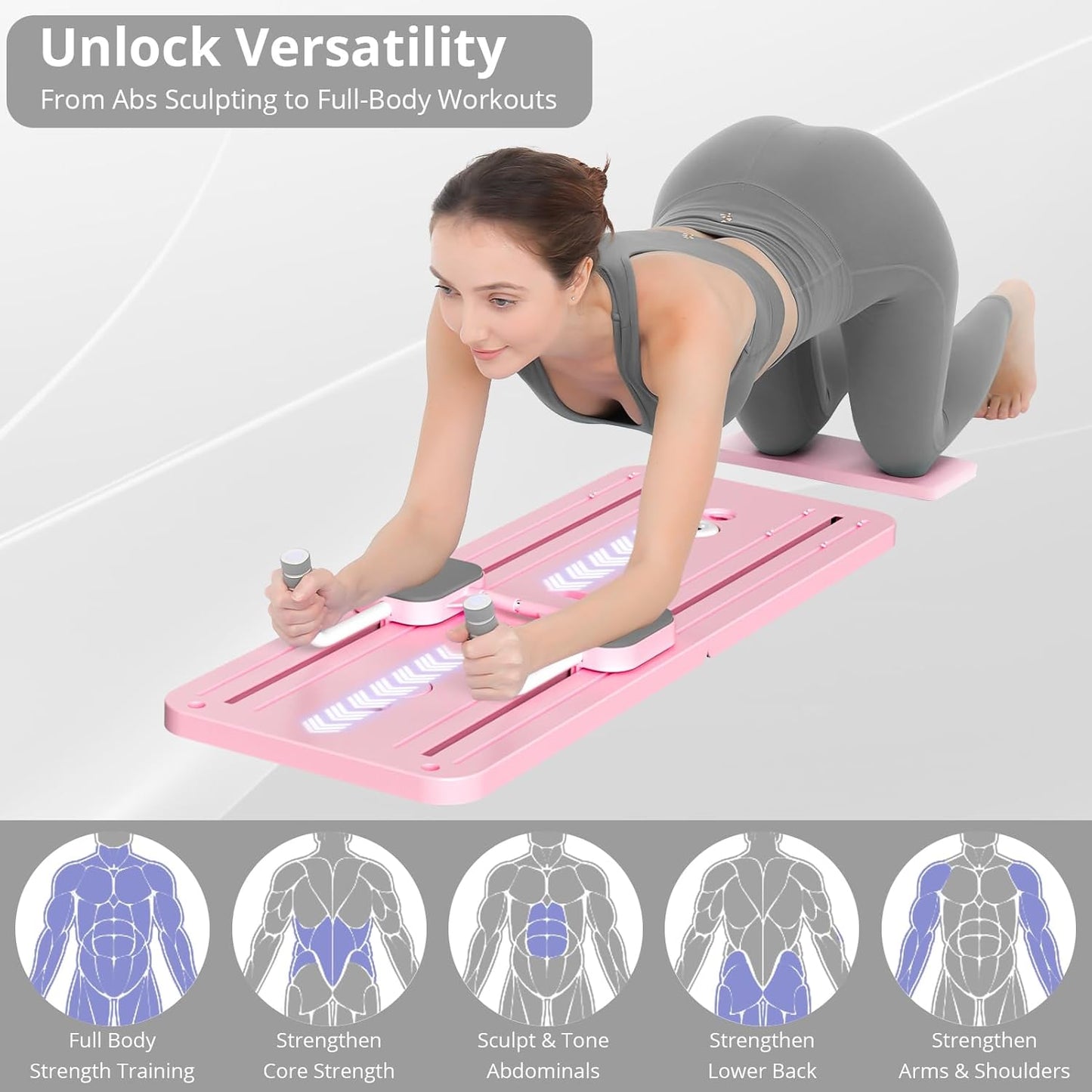 5-in-1 Foldable Pilates Reformer Board