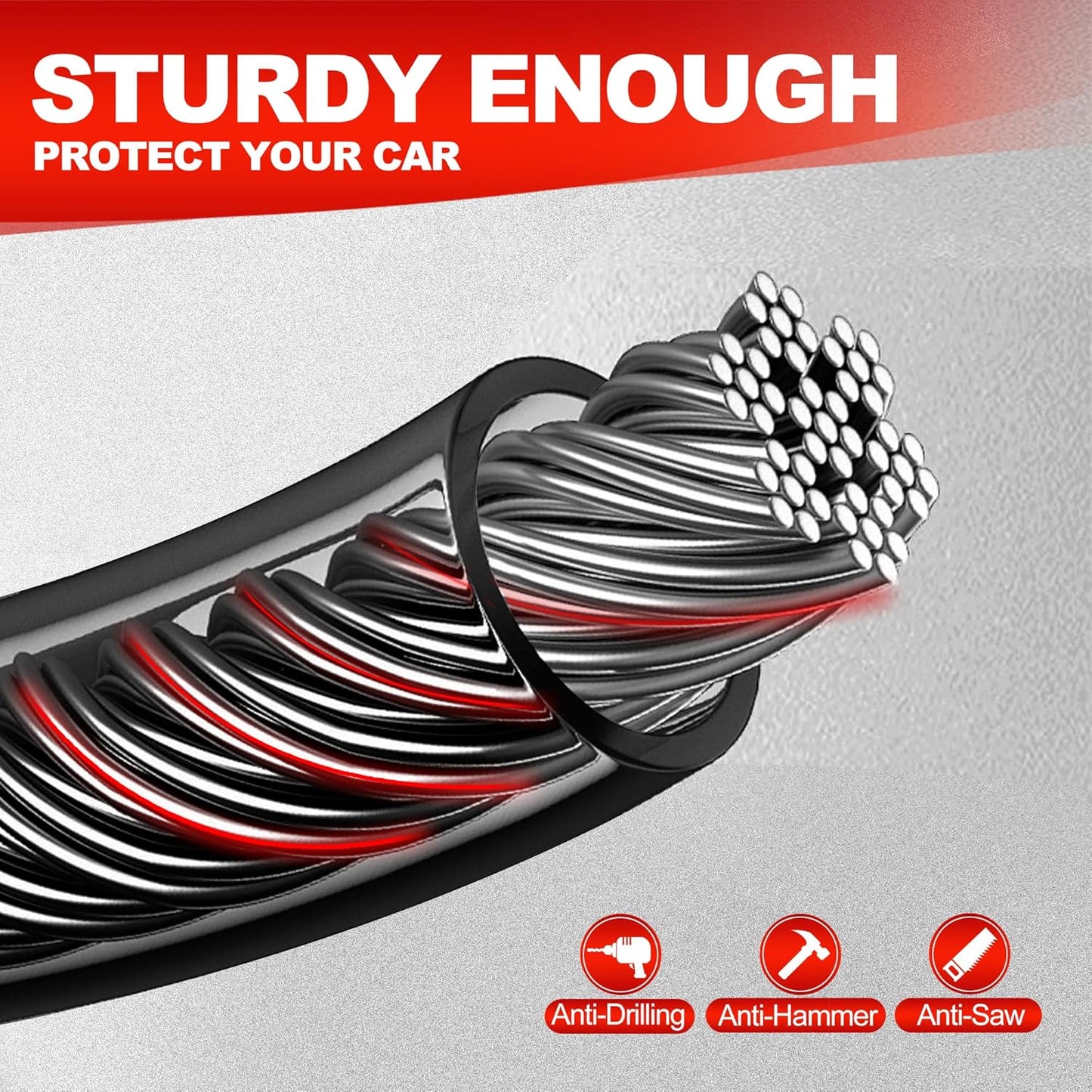 Universal Car Steering Wheel Lock with Seat Belt